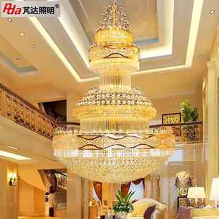 酒楼别墅客厅L768ED店工程大厅灯具灯 欧水大吊灯晶复式 厂家新款 式