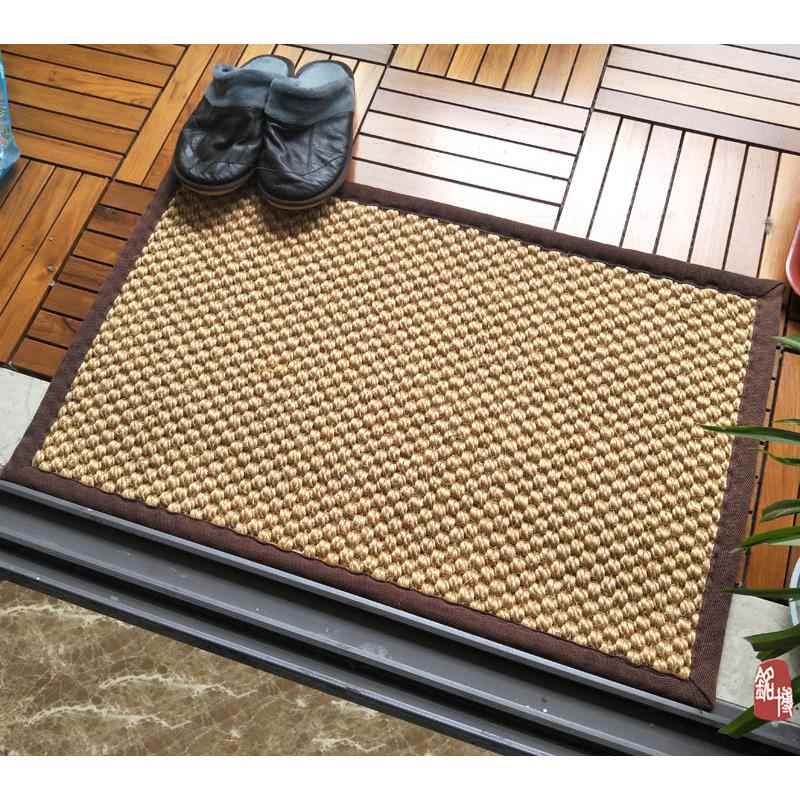 剑麻地垫定制民宿茶室入户进门地毯门垫厨房门厅防滑脚垫猫抓垫子