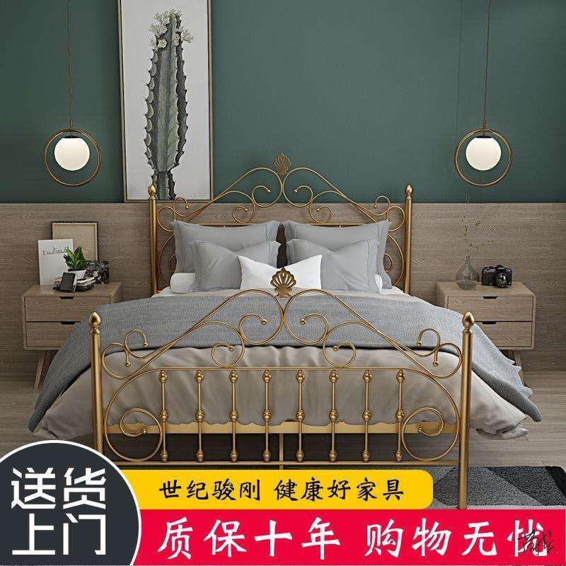 床儿童分体实木双层床欧式网红简约铁架多功能公主小户型学生宿舍