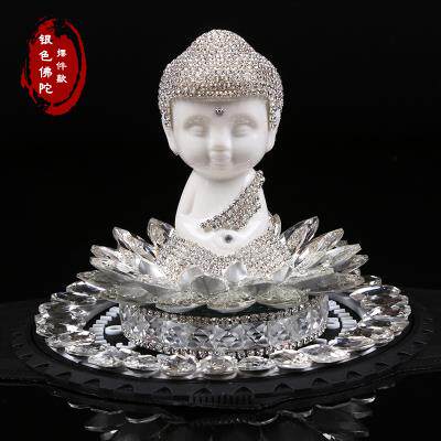 高档车摆件内饰用品车载水晶水香物座汽莲花座创意可爱台钻高档礼