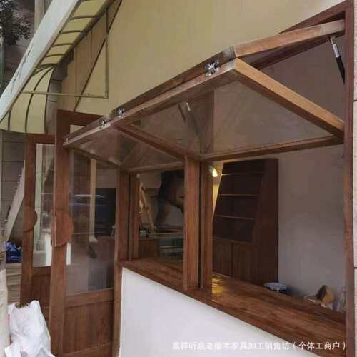 老榆木实木门窗咖啡厅民宿木质门窗框实木推拉窗折叠窗装饰门窗