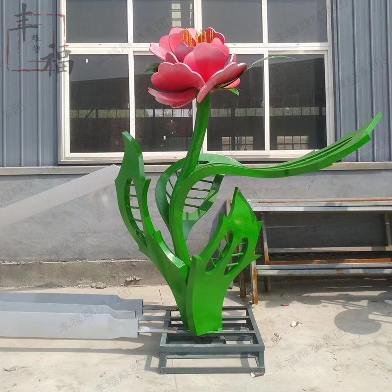 创意不锈钢莲花雕塑 户外大型不锈钢莲花水景雕塑售楼处装饰摆件