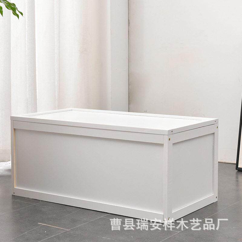 大号木制收纳盒木头礼盒 玩具杂物房间收纳带盖大容量杂物整理
