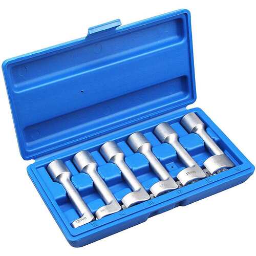 6件套喷油嘴燃油管接头套筒扳手 1/2 12MM 14MM 17MM 18MM 19MM