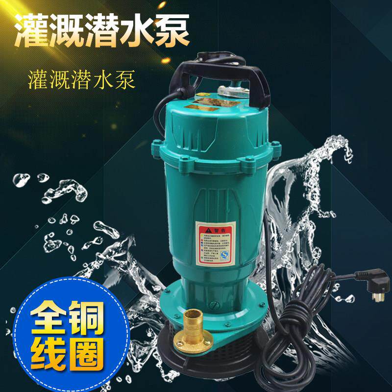 220V单相农用灌溉泵 菜园田园清水潜水泵 可携式农田电动抽水机