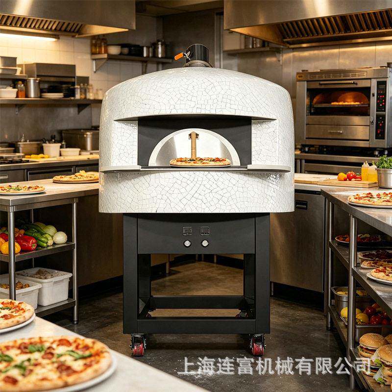 白色裂纹款商用披萨窑炉 电加热那不勒斯披萨炉 西餐厅明披萨制作