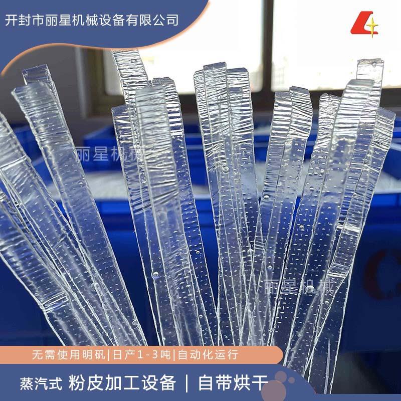 自动化粉皮加工设备，丽星水晶粉皮机可制作多规格圆形、条形粉皮