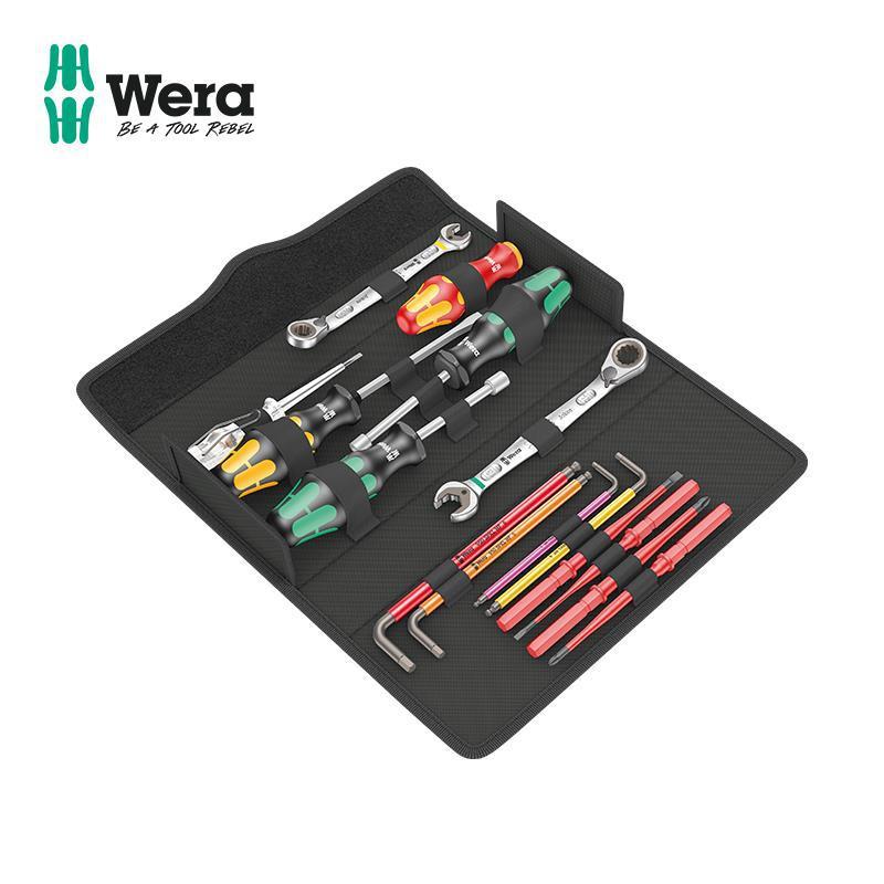 wera五金维修工具多功能KKSH2开口棘轮L扳手内六角螺丝刀