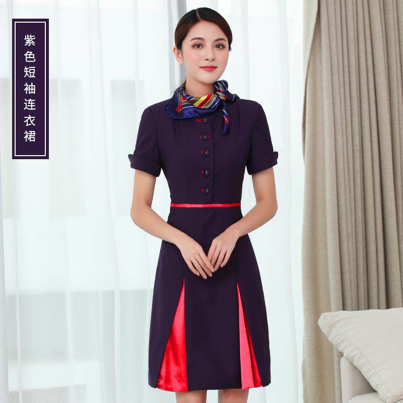 正品香港国港龙航空连职衣裙空泰姐女修身端业装导诊高美容技师制