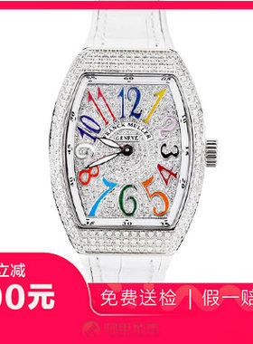 捡漏98新法兰克穆勒V32精钢后镶钻后换盘后换针石英机芯女表手表