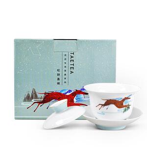 大益普洱 益工坊 功夫茶具 三才盖碗狗年生肖茶器 旺财盖碗150ml
