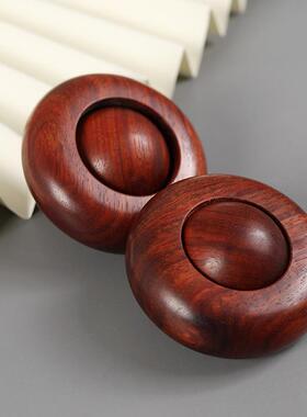 实木材质 血檀一体手把玩件运动手部 手球 木飞碟实木转运珠转动