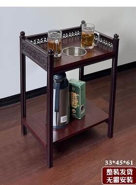 麻将厅简易小咖啡桌麻将桌茶架棋牌室麻将机移动收纳架免安装