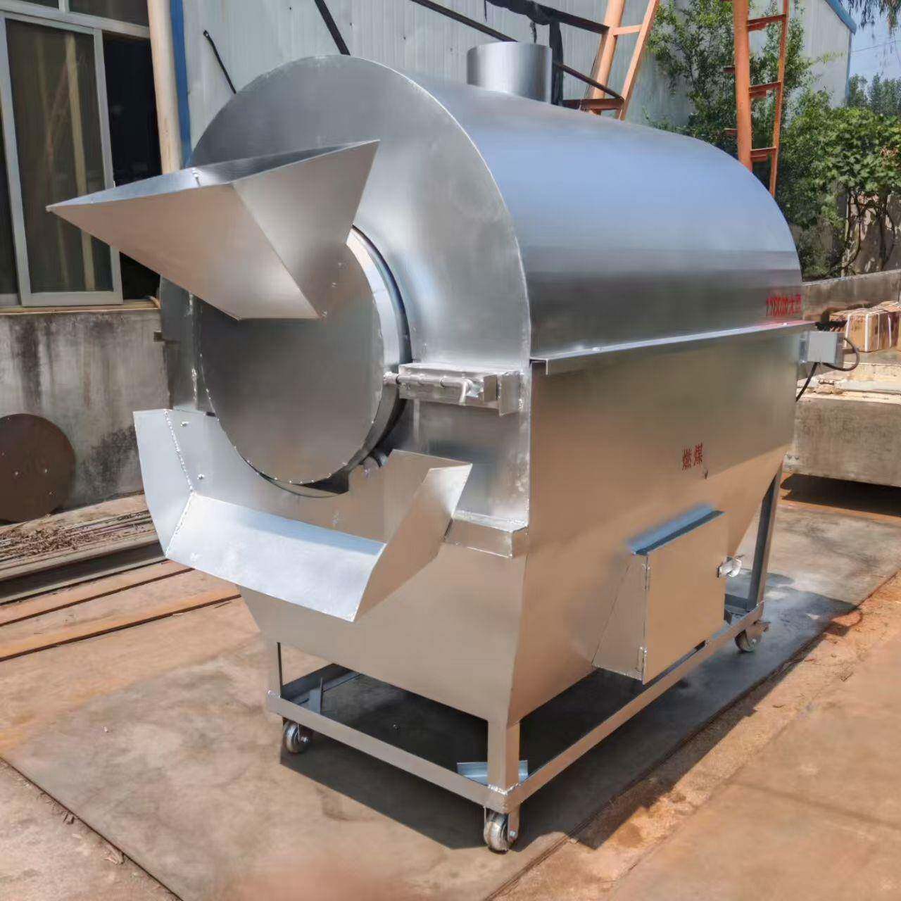 大型黄豆玉米炒货机 青稞燕麦炒货机视频 50-80斤炒货机