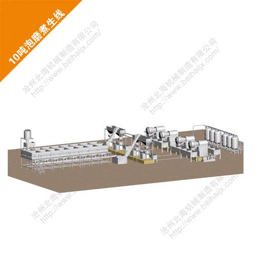 大型豆制品机械设备泡豆系统磨浆设备煮浆自动泡磨煮食品级不锈钢
