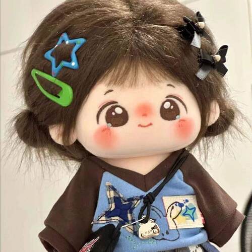 棉花娃娃难哄现货20cm有骨架换装毛绒公仔裸娃送女生礼物可爱玩偶