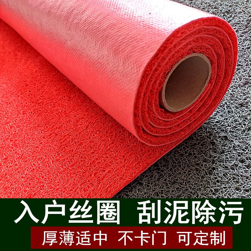 地毯商用迎宾红地毯pvc塑料丝圈脚垫室外防水防滑垫/地垫入户门垫