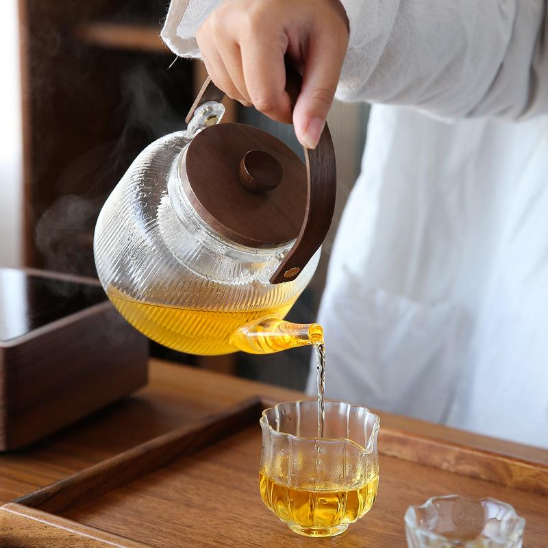 胡桃木电陶炉煮家茶器玻烧璃水壶白茶围fh-46201炉煮茶壶用型小电