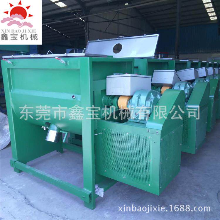 深圳薄利多销不锈钢大型卧式搅拌机湿粉烘干搅拌机不锈钢拌料桶