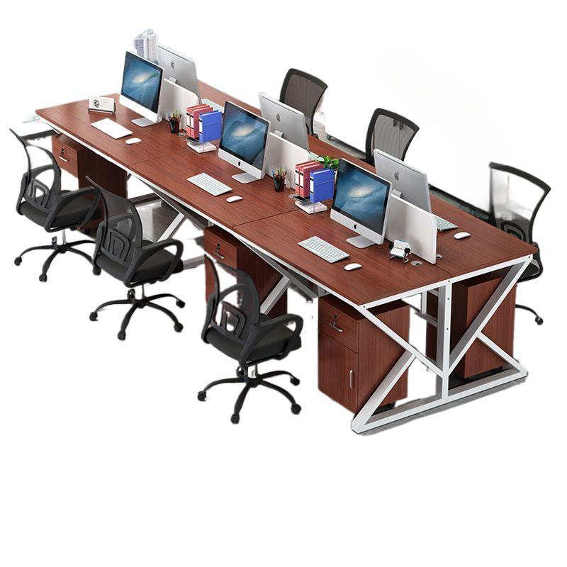 卡座工位工位长条简约组合屏风工办公桌员工办公桌2/4/6/8位