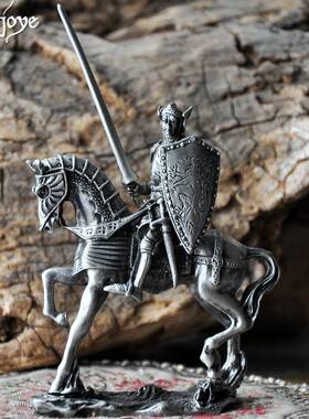 古典欧式中世纪圣堂战士锡兵摆件创意家居饰品工艺品新奇男士礼物