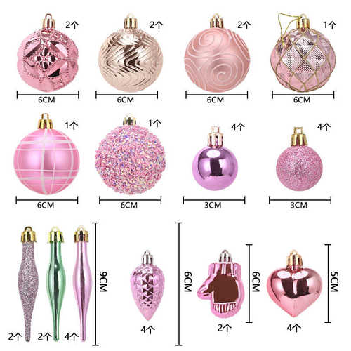 新款热卖创意彩绘圣诞球摆件 圣诞节装饰品小挂件网红盒装展示球