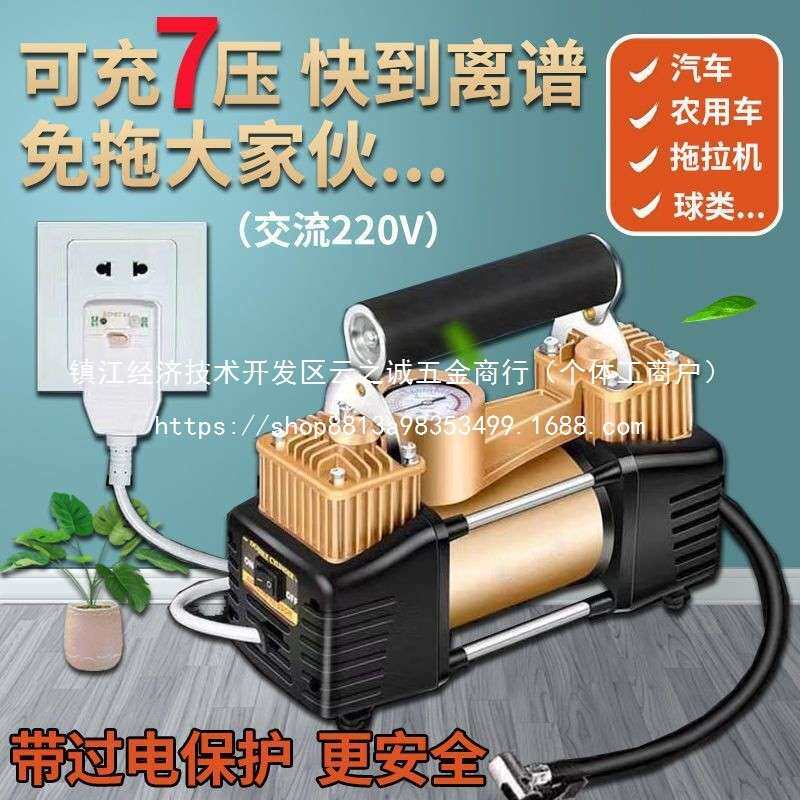 气泵小型家用大功率多功能高压汽车轮胎打气泵气柱袋充气