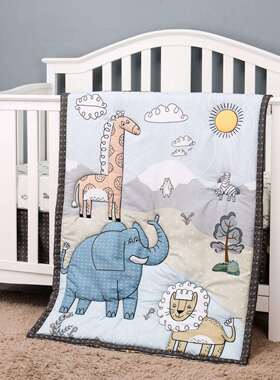 新款00393阳光森友会婴儿床品四件套童被床笠床裙枕套