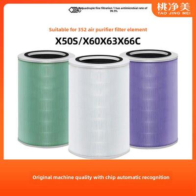 适配352空气净化器滤芯X50S X60S X63C X66C新款标准版高效滤网