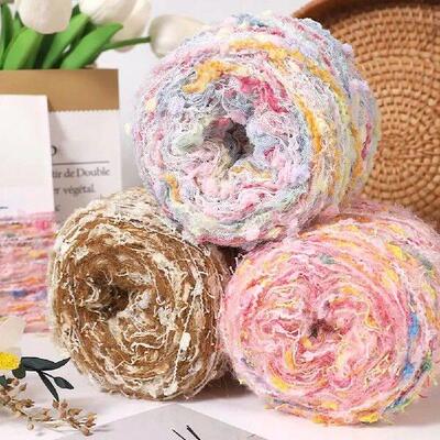 Hand Spun Art Yarn Hand Blended Yarn Colorful Handmade