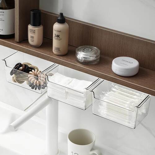 Under-table hanging storage box for students and office use,