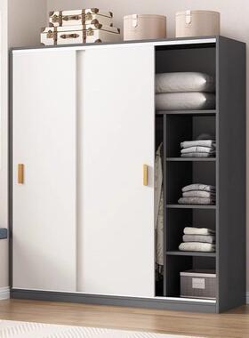 衣柜家用室推门实拉木质出租房屋用儿VRK童纳大衣橱简易组卧装收