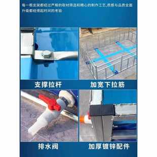 防水布养鱼池帆布鱼池带侧过滤系统专用帆布池户外养殖蓄水池水池