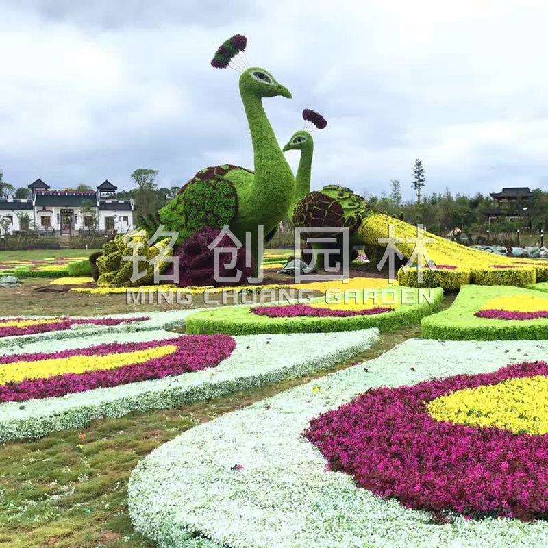 铭创花绿雕动物造型园林植物户外公园品摆件仿真绿雕动物造型绿雕