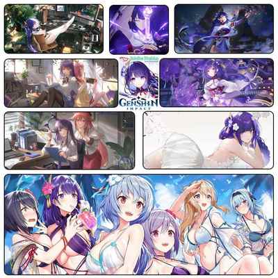 雷电将军鼠标垫 Raiden Shogun 超大锁边鼠标垫游戏周边定制