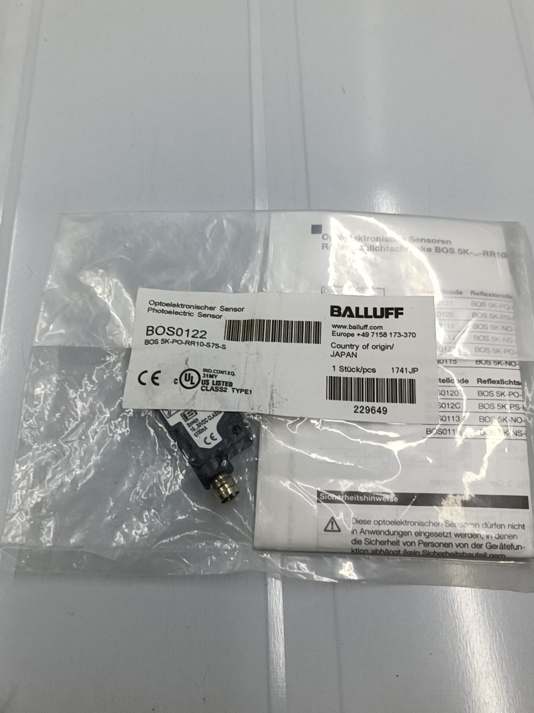 BOS0122巴鲁夫BOS 5K-PO-RR10-S75-S