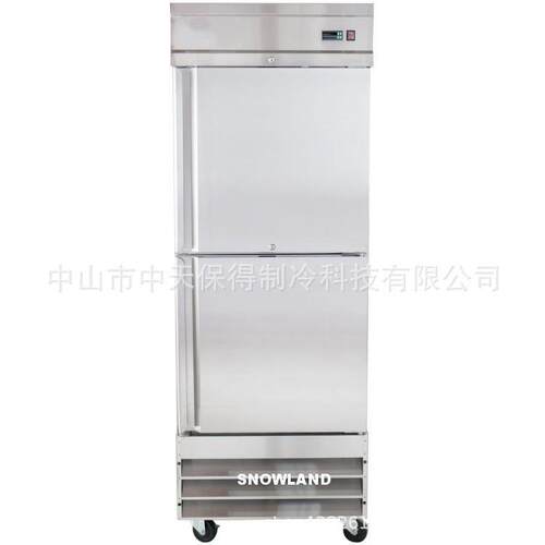 美式2门冰箱冷藏冷冻柜不锈钢商用酒店厨房柜冷柜立式柜冰柜