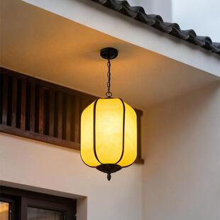 吊灯户外防水新中式过道走廊凉亭屋檐别墅阳台室外现代中式吊灯