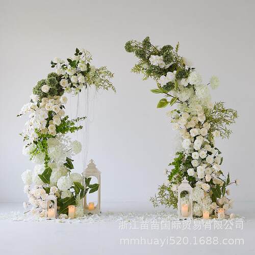 现货仿真花家居婚礼堂路引装扮森系拱门装饰假花拍照道具网红花墙