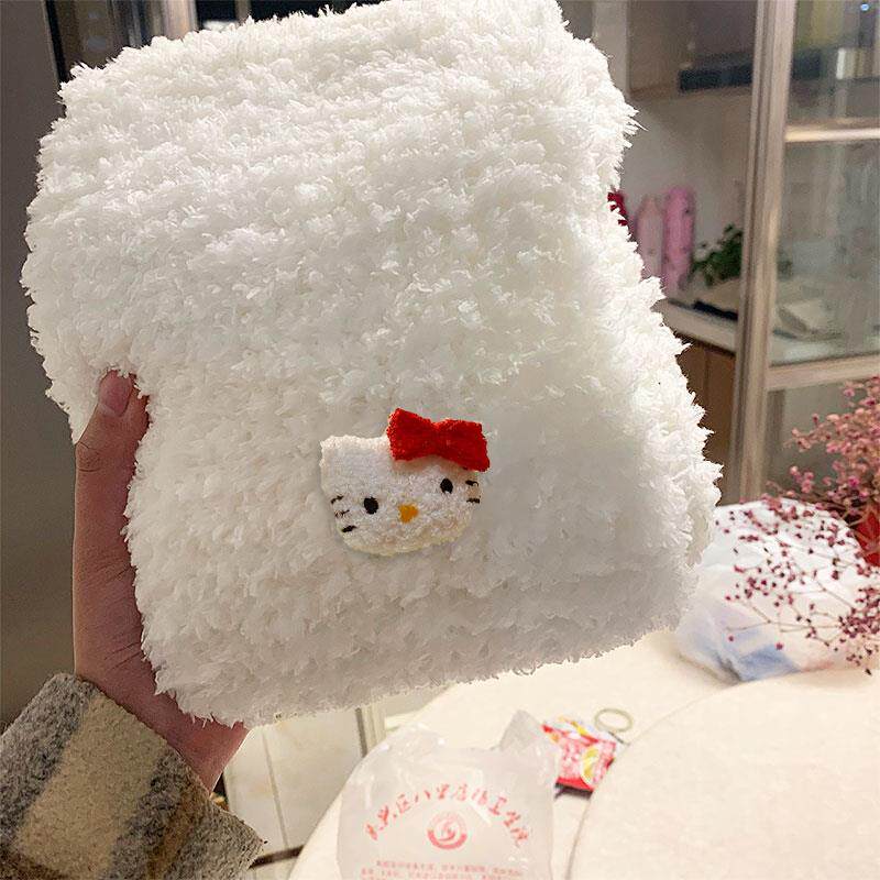 围巾手工diy毛线 线编织珊瑚绒HelloKitty猫爪女冰线 线条冬季送