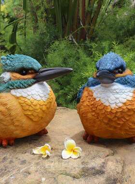 跨庭境货源户外园林仿模小鸟树脂工1320-132真艺品创意鸟型别墅院