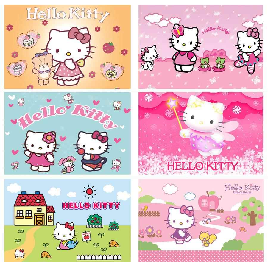 HelloKitty凯蒂猫可爱卡通动画大海报幼儿园女童房间卧室装饰贴画图片