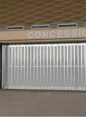 铝合金折叠门商铺推拉隐形门吊滑无轨伸缩遮挡隔断商超水晶折叠门