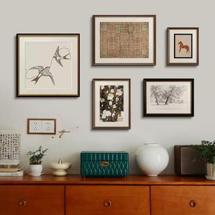 饰画卧式 559装 中古客厅斗柜挂画组美复古玄关合餐厅边柜B 风法式