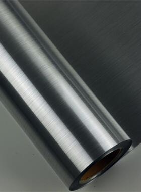 0.31*30m弱溶剂背胶拉丝银色胶片喷墨打印水性胸牌标奖牌工号可切