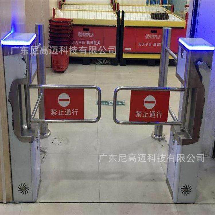 廊坊超市入口自动门感应式单向摆闸机游乐场进出通道电子智能闸门