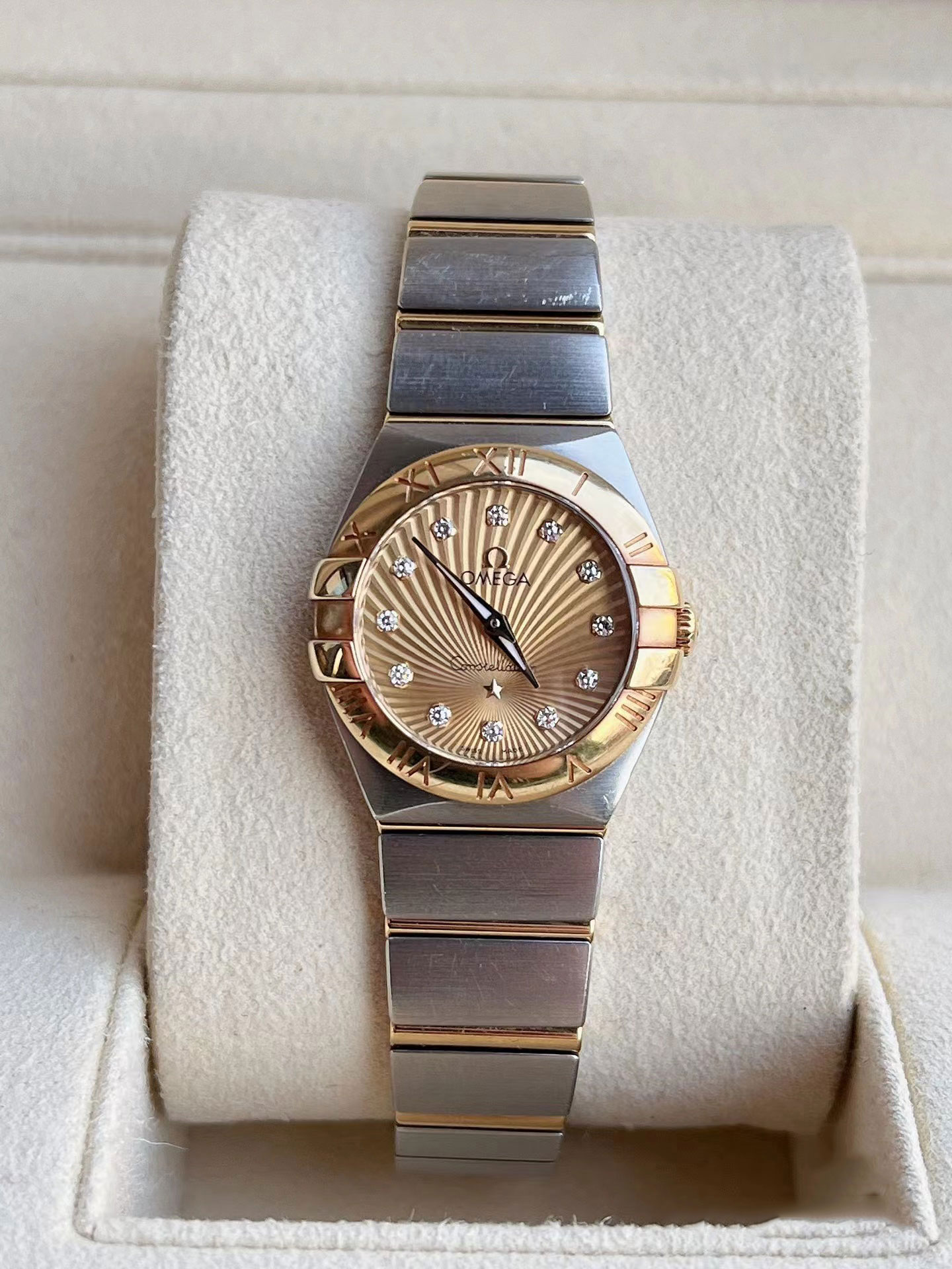 [98新]欧米茄星座系列123.20.24.60.58.001石英24mm女士手表