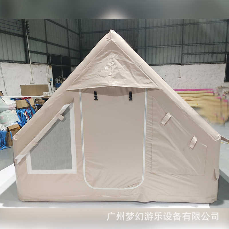 充气野营露营帐篷营地户外野炊小屋单层免搭建快速打气全自动房子