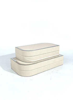 样板间梳妆台现代装饰品桌面轻皮质奢卧室收纳盒首饰盒宿民卧室