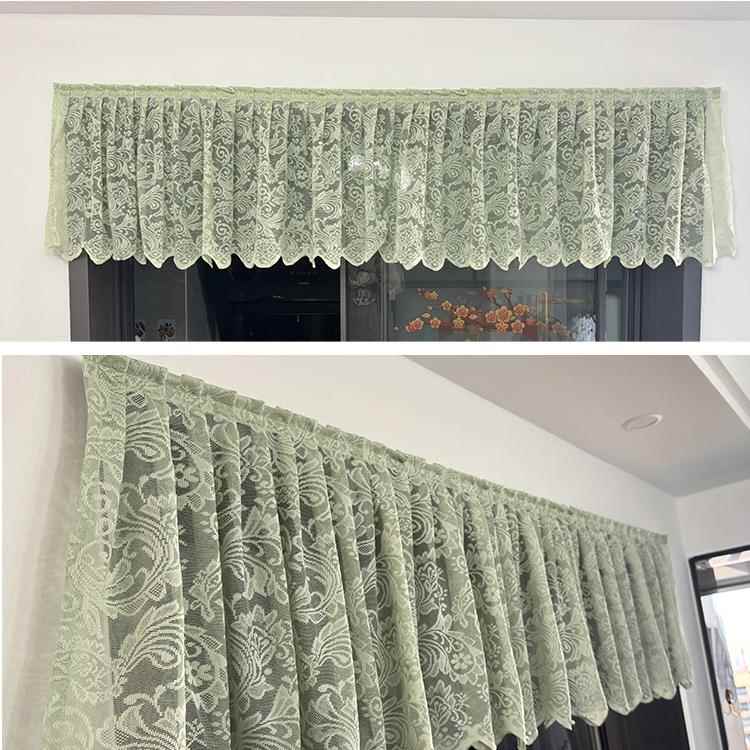 蕾丝半帘纱帘遮挡帘魔术贴柜门防尘装饰短帘飘窗厨房门帘免打孔
